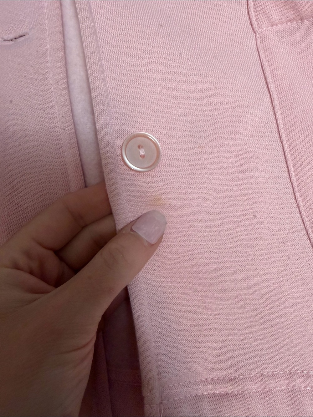 Light Pink Women's Button-Up Jacket - Picture 3 of 7